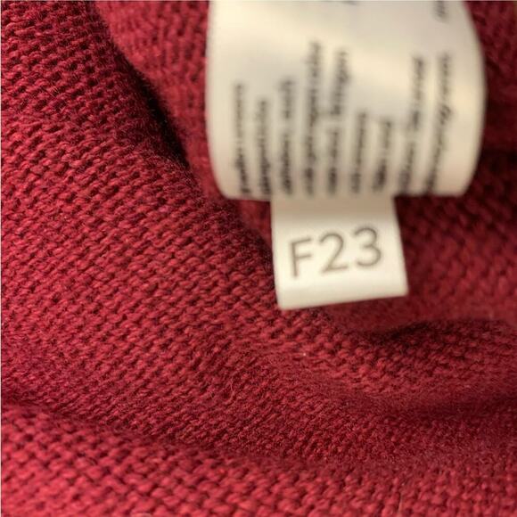 Eileen Fisher Oxblood Oversized Cotton Cashmere Cowel Neck Sweater - Size XXS - Picture 7 of 8